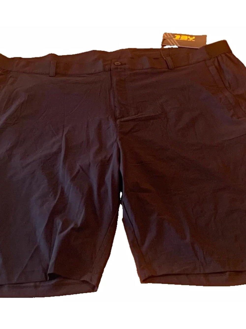 Men's Flat Front Black Performance Shorts